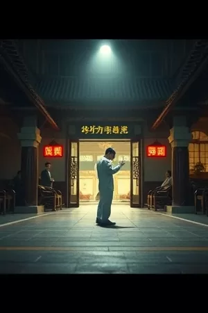 《雾港迷航》港口夜巡剧照，货轮灯火与雨夜码头